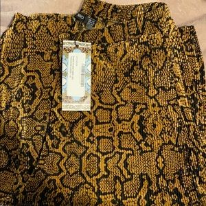 Snake Plisse Wide Leg Trousers